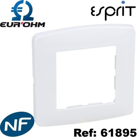 Plaque de finition polycarbonate - 4 postes - ESPRIT Couleur Blanc