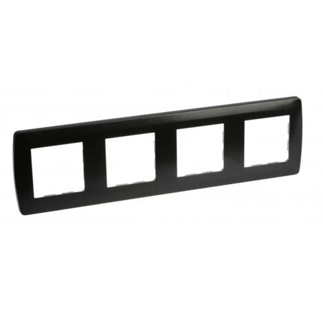 Plaque de finition polycarbonate - 4 postes - ESPRIT Couleur Anthracite