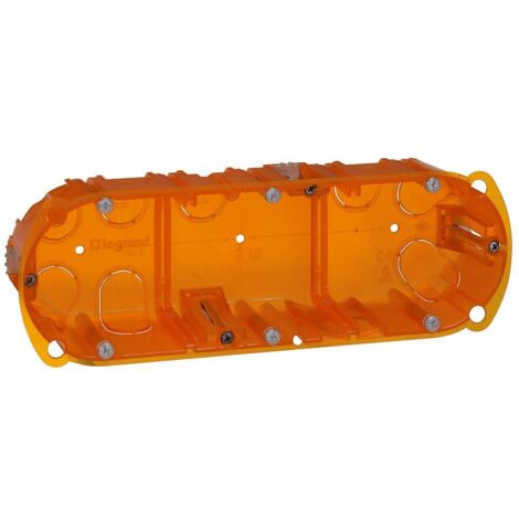 Boîte Batibox multi-matériaux 3 postes ou 6 à 8 modules utilisation verticale ou horizontale profondeur 50mm LEGRAND 080123