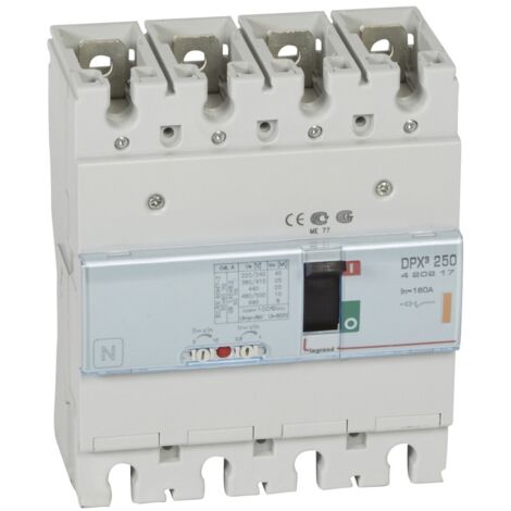 Disjoncteur magnétothermique DPX³250 pouvoir de coupure 25kA 400V 4 Pôles 160A LEGRAND 420217 (1/3)