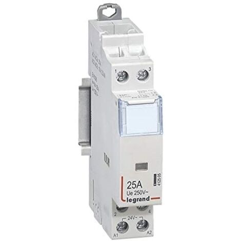 Legrand – Contacteur de puissance CX³ 230V – Bipolaire 2P 250V 25A – Contact normalement ouvert 2O – Encliquetable sur rail DIN