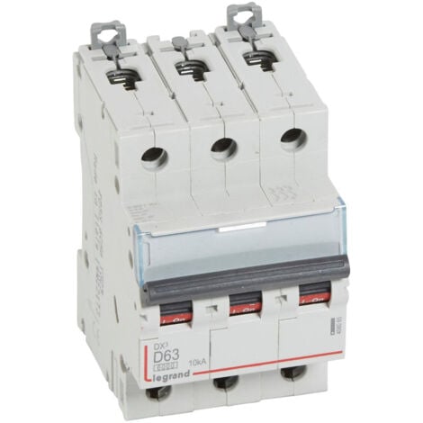 Disjoncteur DX3 Tripolaire D63 10KA LEGRAND 408065