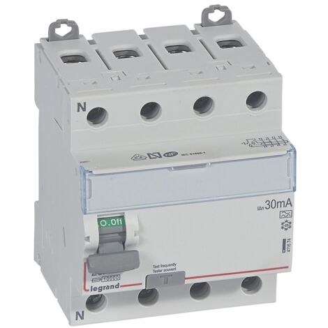 Legrand – Interrupteur différentiel DX³-ID 4P 400V 25A type A 30mA – Arrivée haute et départ bas à vis – Protection optimale circuits spécialisés (1/3)
