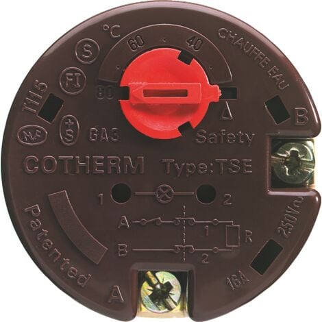 Termostato Unipolare Cotherm TSE0003301 - Con Sicurezza Bipolare, Per Caldaie E Impianti