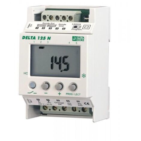 Delta Dore – Régulateur modulaire pour plancher à accumulation de chaleur – Alimentation 230V – Température 0 à 40°C – 3 modules – Afficheur LCD (1/2)