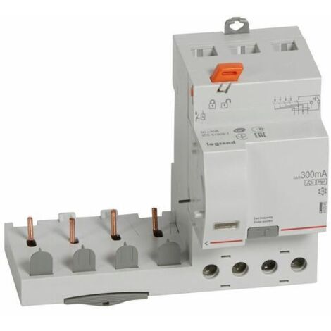 Bloc Différentiel Adaptable DX3 Vis 4 Pôles 400V 40A Type HPI 300MA LEGRAND 410545