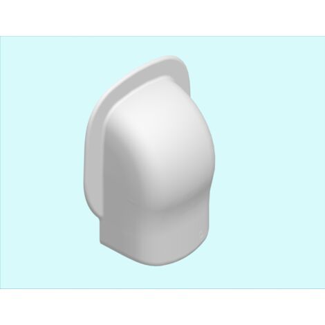 Iboco – Sortie murale pour goulotte de climatisation 90 x 60 mm – Finition esthétique – Couleur blanche – Installation facile (1/6)