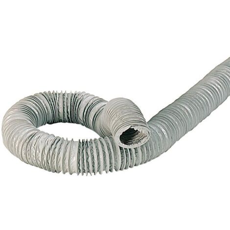 Atlantic – Gaine VMC souple PVC renforcée 125mm – Longueur 600mm – Couleur gris – Température d'utilisation -10°C à +80°C