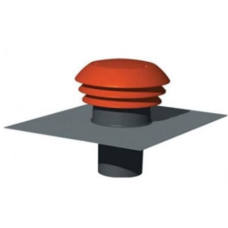 Unelvent – Chapeau de toiture 160mm – Capot pare-pluie en plastique – Rejet d'air 320m3/h à 20 Pa – Couleur tuile