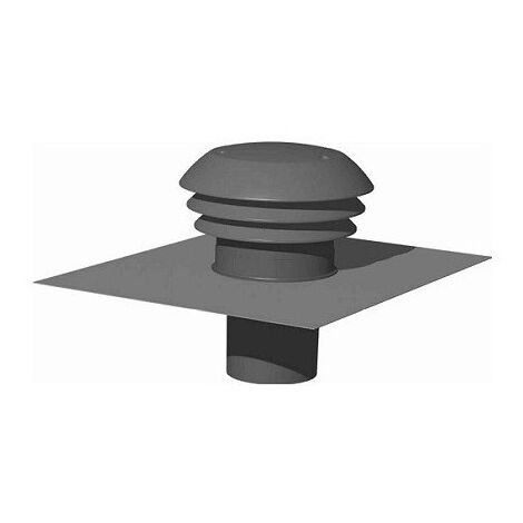 Unelvent – Chapeau de toiture 160mm – Capot pare-pluie en plastique – Rejet d'air 320m3/h – Prise d'air 200m3/h – Couleur ardoise