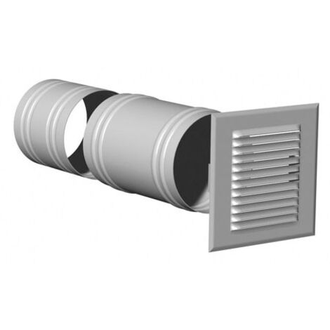 grille de prise et rejet d'air alu 165x165 mm manchon d125 (1/4)