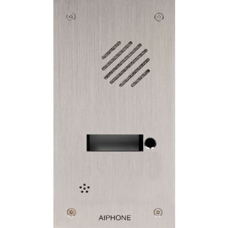 Aiphone – Façade inox 1 appel FDB1 – Accessoire pour interphone – Compatible avec systèmes audio/vidéo – Installation facile et rapide