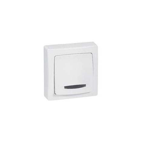 Poussoir à voyant 6A Appareillage saillie complet blanc LEGRAND 086005