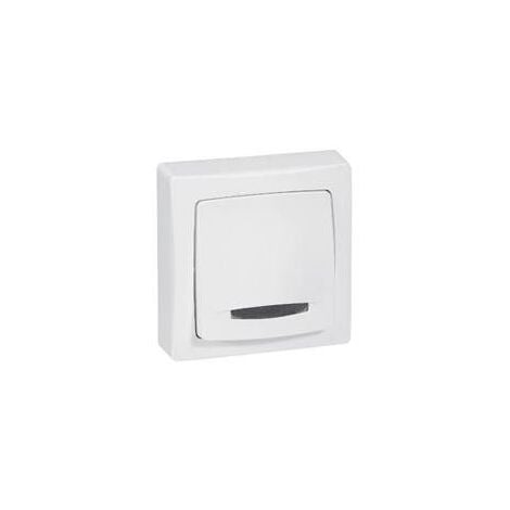 Poussoir à voyant 6A Appareillage saillie complet blanc LEGRAND 086005