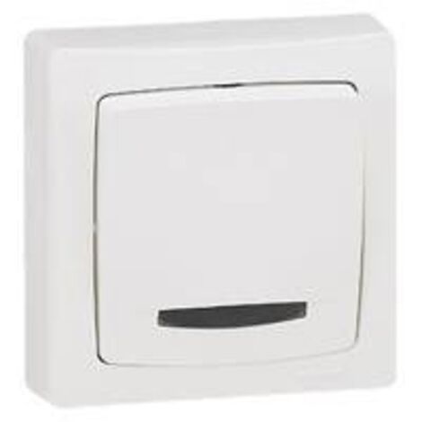 Legrand – Va-et-vient à voyant 10AX – Mécanisme IP2X – 250V – Finition blanc RAL 9010 – Pour installation électrique saillie
