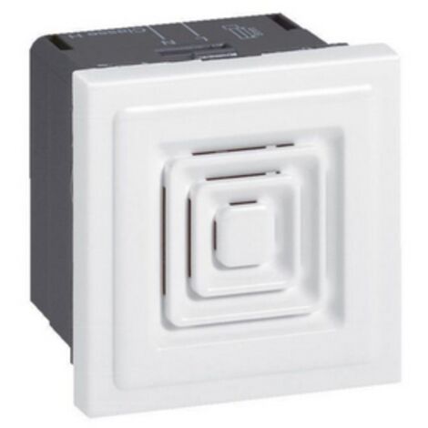 Ronfleur 70dB à 1m Mosaic 2 modules tension 8V à 50Hz ou 60Hz et 370mA de consommation blanc LEGRAND 076640 (1/3)