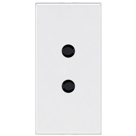 Prise de courant 2P TBT 3A 15W Mosaic 1 module avec connexion par bornes à vis blanc antimicrobien (077150)