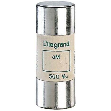 Cartouche industrielle cylindrique type aM 22x58mm sans percuteur 40A LEGRAND 015040 (1/3)