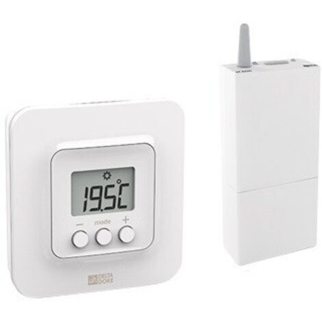 Delta Dore – Thermostat multizones TYBOX 5150 – Alimentation par piles LR03 – Plage de réglage 10 à 30°C – Compatible chaudières et pompes à chaleur