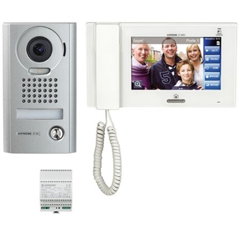 Aiphone – Kit portier vidéo 7'' – Moniteur tactile couleur – Caméra grand angle 170° – Alimentation 230V – 130318 - JPS4AEDV (1/2)