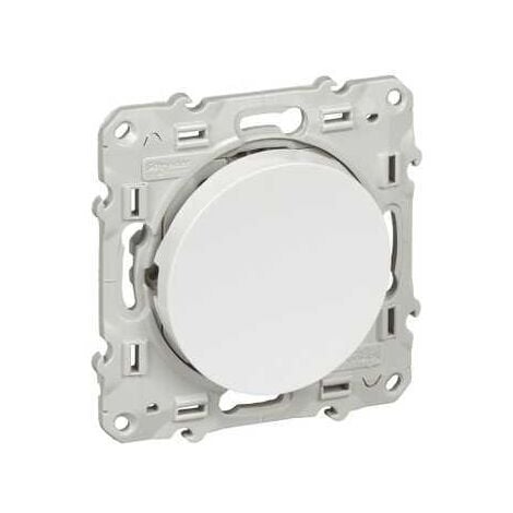 Odace permutateur 10 A à vis SCHNEIDER  Type: vis - Nombre de Poste: 1 - Gamme: enjoliveur alu