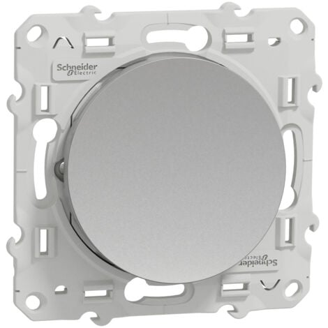 Odace permutateur 10 A à vis SCHNEIDER  Type: vis - Nombre de Poste: 1 - Gamme: enjoliveur alu