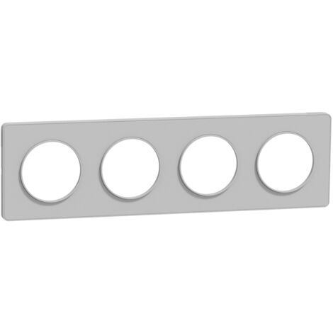 Odace Touch, plaque Alu 4 postes horiz. ou vert. entraxe 71mm (S530808)