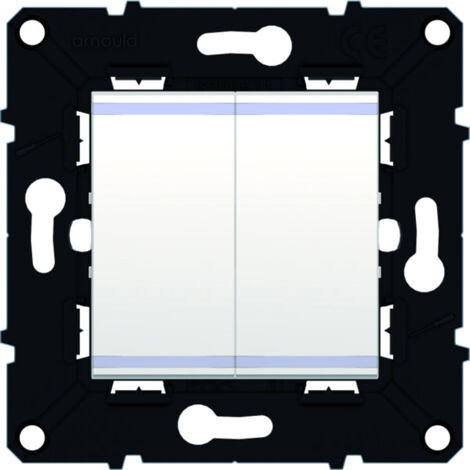 Commande 1 ou 2 fonctions pour lumières ou volets - Livré avec 2 manettes 1 module - blanc Arnould Espace Evolution 64161