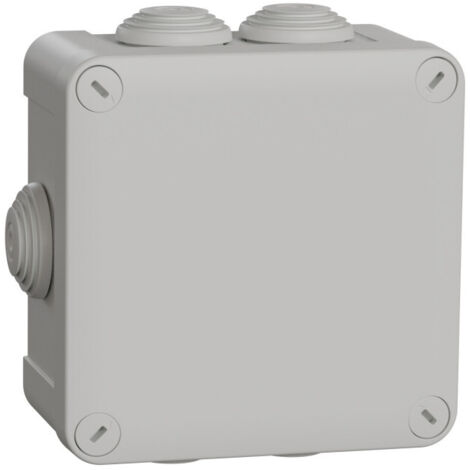 Mureva Box boite de dérivation IP55 avec embouts SCHNEIDER Couleur: gris - Dimensions: L.105xH.105 (1/8)