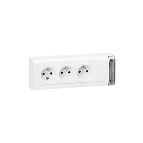 Legrand – Multiprise 3 prises 2P+T 208mm – Puissance 3500W 230V – Fixation murale ou mobile – Conforme normes NF C 15-100