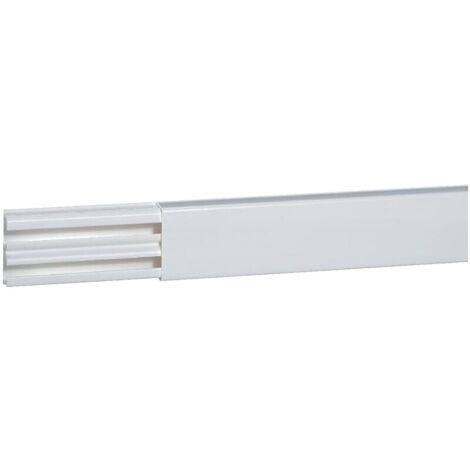 Legrand – Moulure DLPlus 20x12,5mm 2 compartiments longueur 2,1m – Protection IP40 – Fixation par collage ou chevilles – 30007