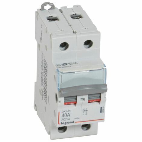 Interrupteur-Sectionneur DX³-IS Legrand 2P 400V 32A - 1 Module
