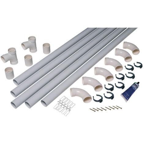 Aldes – Kit réseau D51 série T – 1 prise – Conduit Ø 51mm en PVC – Aspiration centralisée – Faibles pertes de charge – Transport efficace des poussières (1/3)