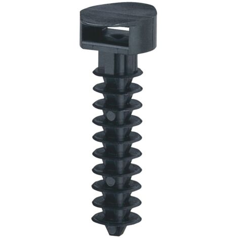 100 Embases noires protégées ultraviolets à cheville standard pour perçage Ø8mm LEGRAND 031955