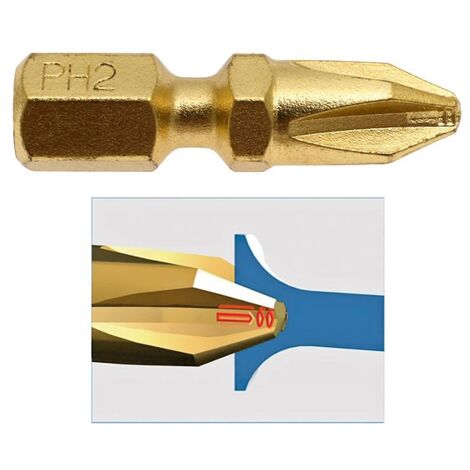 Makita Embout de vissage PH2-25 bois 2 pces - B-28488 (1/4)
