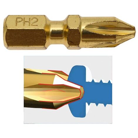 EMBOUT POUR ACIER PH2 25 2PCS MAKITA B-28503 (1/4)
