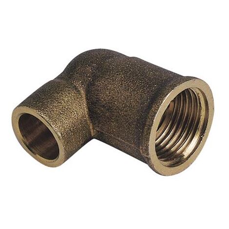 COUDE LAITON 90° A ENCASTRER FEMELLE ET A SOUDER CUIVRE - 90 GLCU (1/2)