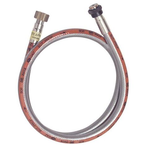 TUYAU FLEXIBLE INOX A EMBOUTS MECANIQUES POUR BUTANE ET PROPANE - SANS DATE LIMITE D'EMPLOI
