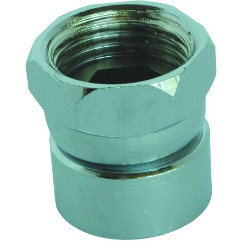 Raccord chromé F20/27 - ecrou 15/21 (1/4)