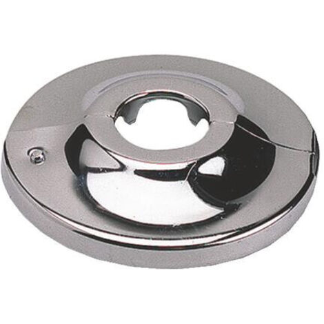 ROSACE PLATE ARTICULEE LAITON CHROME POUR TUBE FER (1/2)