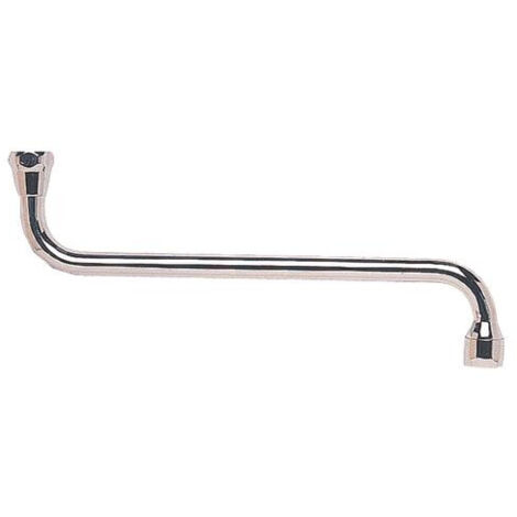 Blanc Habitat – Bec universel luxe chrome 250 mm – Écrou 15/21 – Fixation renforcée – Aérateur pour débit optimisé