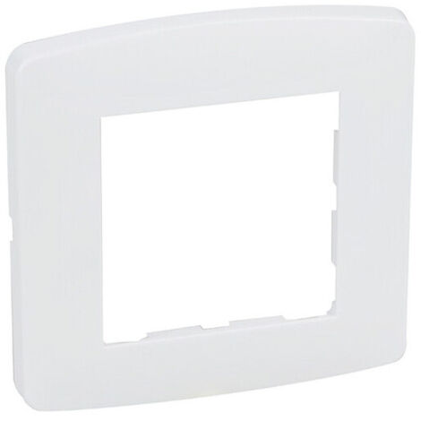 Eur Ohm – Plaque Vimar blanche 1 poste – Thermoplastic ABS – Finition brillant nacré – Système de fixation ajustable – Installation rapide
