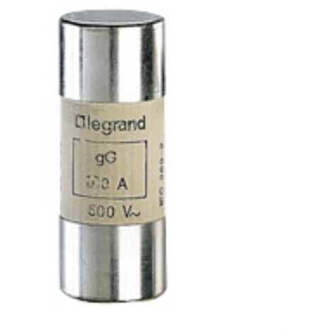 Cartouche industrielle cylindrique type gG 22x58mm avec percuteur 50A LEGRAND 015550 (1/2)