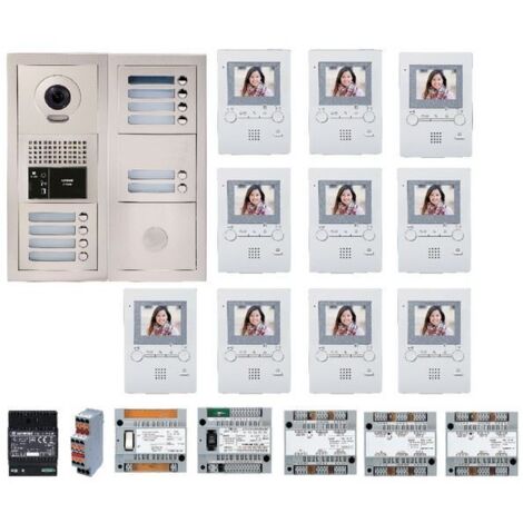 Pack vidéo 10 bp encastré module vigik centrales 3 gt4z 10 gt1m3l & alim. GTBV10E AIPHONE 200390 (1/2)
