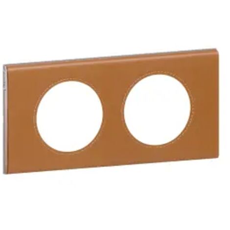 PLAQUE MATIERE 2 POSTES CUIR CARAMEL CELIANE LEGRAND 069422 (1/2)