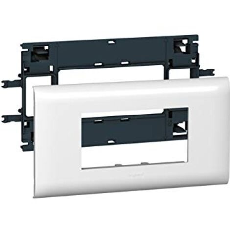 LEGRAND 010994 DLP MONOBLOC MOSAIC SUPPORT POUR GOULOTTE AVEC COUVERCLE, 85MM, 4 MODULES