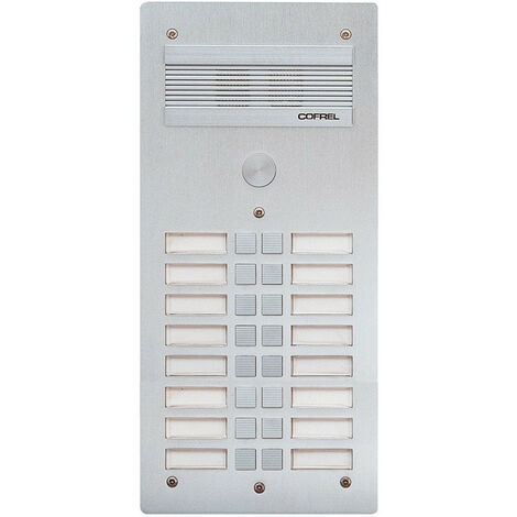 Platine de rue Série 300 audio façade Alu 4mm 16 appels (308316) (1/2)