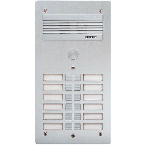 Platine de rue Série 300 audio façade Alu 4mm 12 appels (308312)