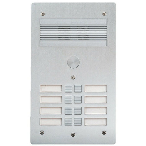 Platine de rue Série 300 audio façade Alu 4mm 8 appels (308308)