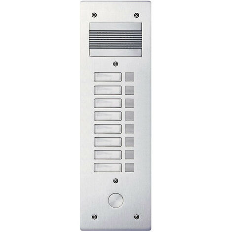 Platine de rue Série 200 audio étroite façade Alu 4mm 8 appels (308208) (1/2)